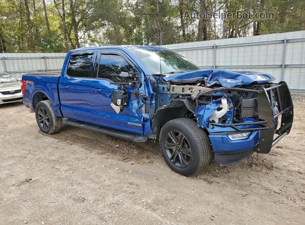 1FTFW1ED6NFB80468 2022 FORD F150 Blue Առջևի աջ