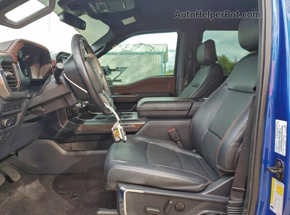 1FTFW1ED6NFB80468 2022 FORD F150 Blue Սալոնի դիմացի տեսք