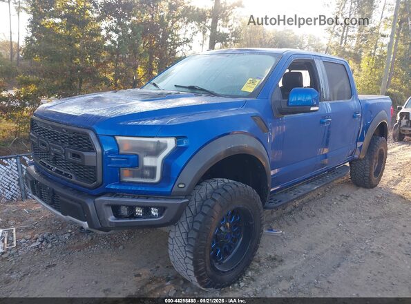 1FTFW1RG8JFD72070 2018 FORD F150 Blue წინა მარცხენა ხედი სამი მეოთხედიდან