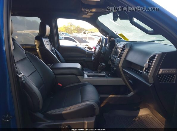 1FTFW1RG8JFD72070 2018 FORD F150 Blue წინა სალონის ხედი