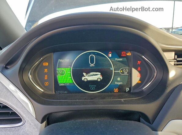 1G1FY6S09M4114041 2021 CHEVROLET BOLT Black Widok zestawu wskaźników
