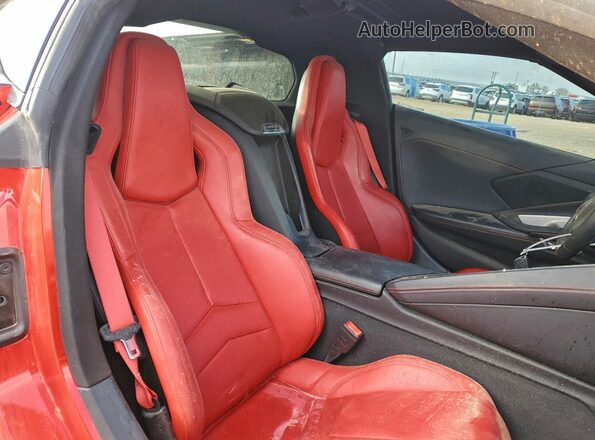 1G1YA2D48M5107503 2021 CHEVROLET CORVETTE Red Rear seats view