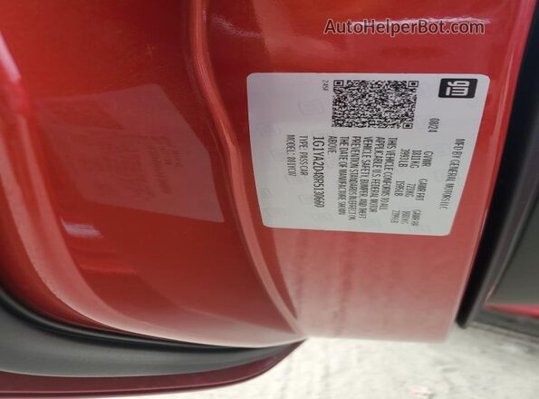 1G1YA2D48R5130660 2024 CHEVROLET CORVETTE Burgundy ძრავის განყოფილების ხედი