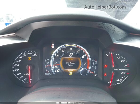 1G1YA2D71K5113165 2019 CHEVROLET CORVETTE White Vista de los asientos traseros