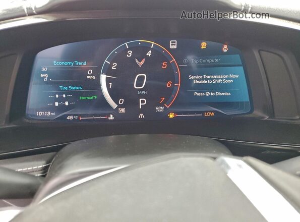 1G1YB3D45M5118364 2021 CHEVROLET CORVETTE Красный Вид щитка приборов