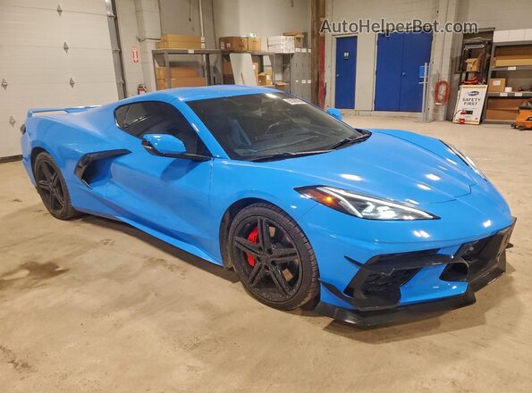 1G1YC2D41R5105318 2024 CHEVROLET CORVETTE Blue Передня права чверть
