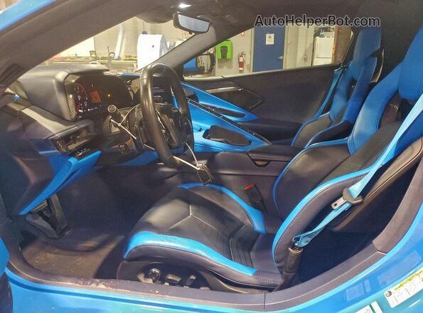 1G1YC2D41R5105318 2024 CHEVROLET CORVETTE Blue Вид салону спереду