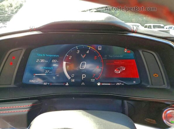 1G1YC3D40M5124408 2021 CHEVROLET CORVETTE Silver Вид щитка приладів