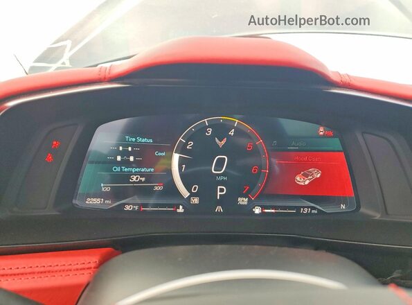 1G1YC3D40R5109785 2024 CHEVROLET CORVETTE Gray Вид щитка приладів