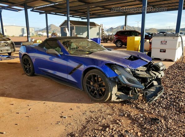 1G1YF3D79H5115701 2017 CHEVROLET CORVETTE Blue Առջևի աջ