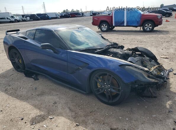 1G1YM2D76H5118488 2017 CHEVROLET CORVETTE Синий Передняя правая четверть