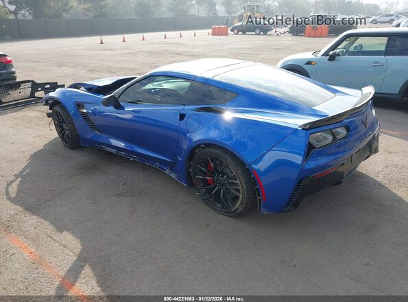 1G1YP2D62K5606598 2019 CHEVROLET CORVETTE Blue Trasero izquierdo