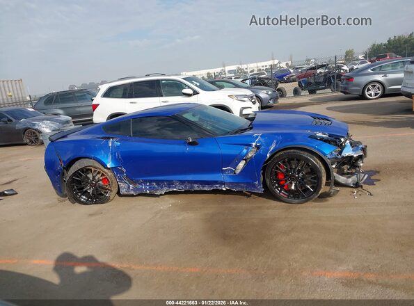 1G1YP2D62K5606598 2019 CHEVROLET CORVETTE Blue Vista interior de 360 grados