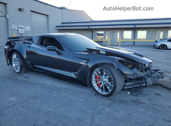 1G1YU2D68K5601723 2019 CHEVROLET CORVETTE Черный Передняя правая четверть
