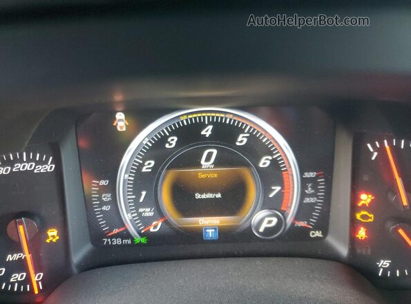 1G1YU2D68K5601723 2019 CHEVROLET CORVETTE Черный Вид щитка приборов
