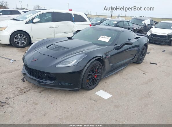 1G1YU2D6XJ5601754 2018 CHEVROLET CORVETTE Black Առջևի ձախ երեք քառորդ տեսարան