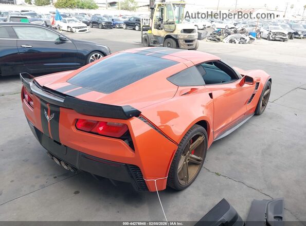 1G1YW2D73K5114030 2019 CHEVROLET CORVETTE Orange Trasero derecho