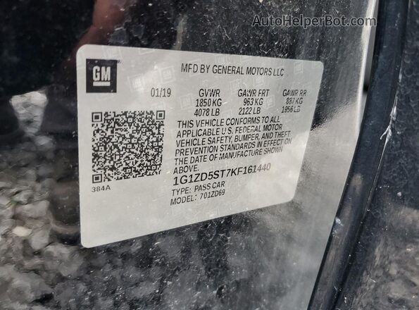 1G1ZD5ST7KF161440 2019 CHEVROLET MALIBU Black Vista del compartimento del motor