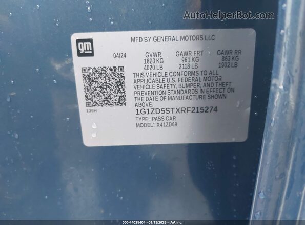 1G1ZD5STXRF215274 2024 CHEVROLET MALIBU Blue Widok komory silnika