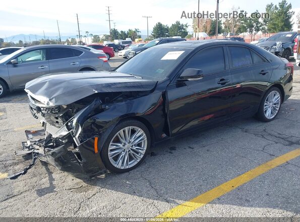 1G6DB5RK4P0120670 2023 CADILLAC CT4 Black Առջևի ձախ երեք քառորդ տեսարան