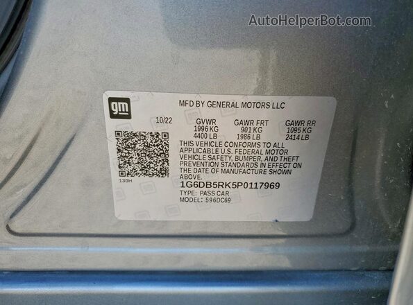 1G6DB5RK5P0117969 2023 CADILLAC CT4 Silver Vista del compartimento del motor