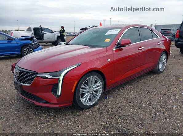 1G6DB5RKXN0124039 2022 CADILLAC CT4 Red წინა მარცხენა ხედი სამი მეოთხედიდან