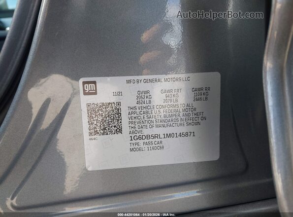 1G6DB5RL1M0145871 2021 CADILLAC CT4 Gray ძრავის განყოფილების ხედი