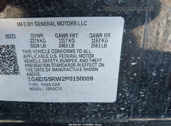 1G6DS5RW2P0150009 2023 CADILLAC CT5 Black Вид підкапотного простору