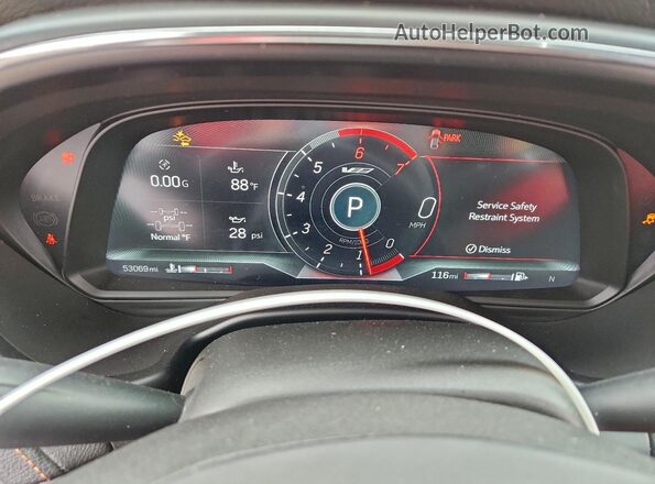 1G6DV5RW2M0126456 2021 CADILLAC CT5 White ხელსაწყოთა პანელის ხედი