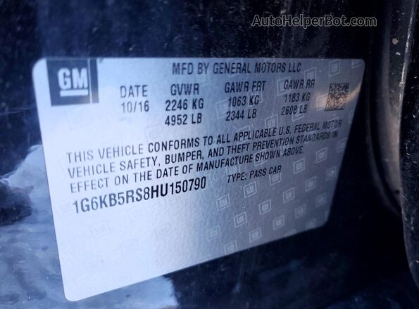 1G6KB5RS8HU150790 2017 CADILLAC CT6 Black 