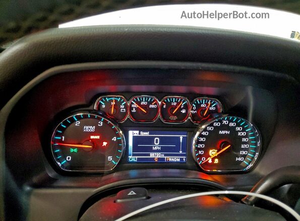 1GC1KVE81GF194667 2016 CHEVROLET SILVERADO Белый Вид щитка приборов