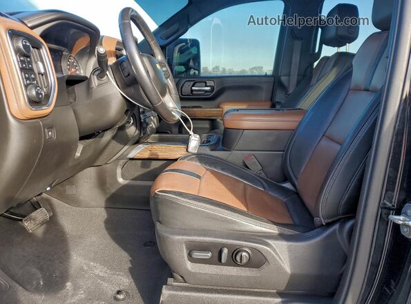 1GC4YVEY7NF149659 2022 CHEVROLET SILVERADO Black Вид салону спереду