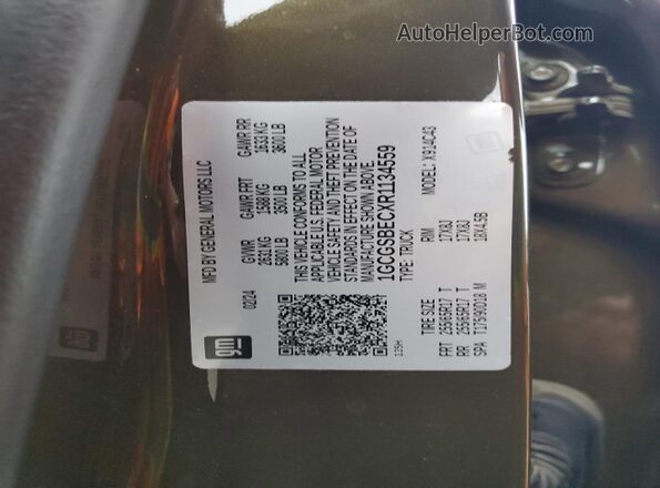 1GCGSBECXR1134559 2024 CHEVROLET COLORADO Brown Вид підкапотного простору