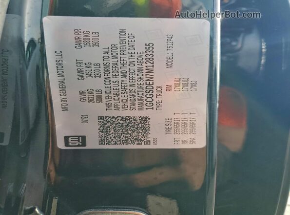 1GCGSDEN7M1283355 2021 CHEVROLET COLORADO Black Vista del compartimento del motor