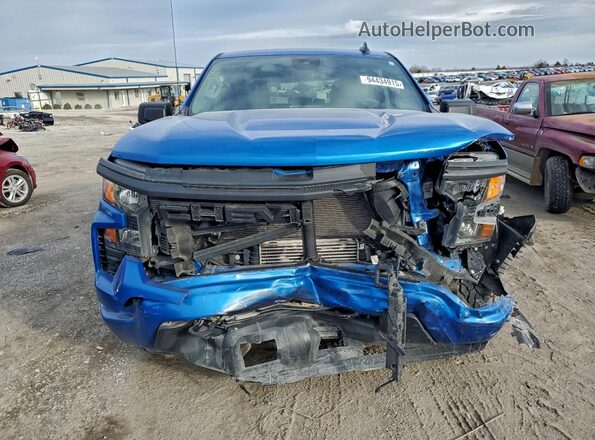 1GCPDBEK2NZ555320 2022 CHEVROLET SILVERADO Blue Widok z przodu