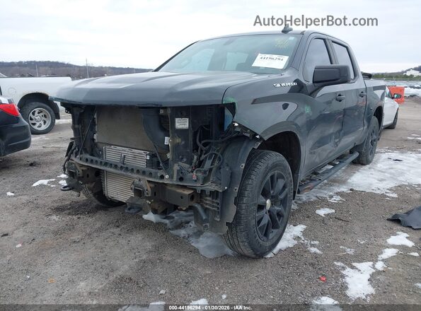1GCPYBEK5MZ398062 2021 CHEVROLET SILVERADO Черный Передняя левая четверть