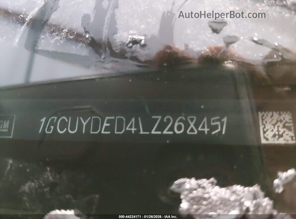 1GCUYDED4LZ268451 2020 CHEVROLET SILVERADO White Vista del compartimento del motor