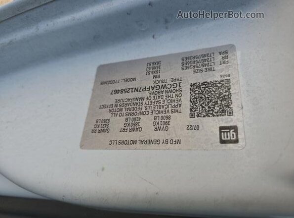 1GCWGAFP7N1258467 2022 CHEVROLET EXPRESS  Հետևի ձախ