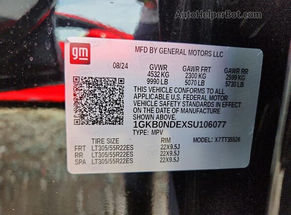 1GKB0NDEXSU106077 2025 GMC HUMMER Black 