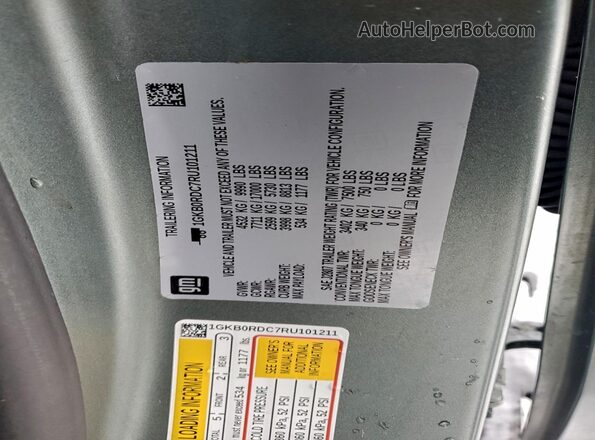 1GKB0RDC7RU101211 2024 GMC HUMMER Green VIN sticker view