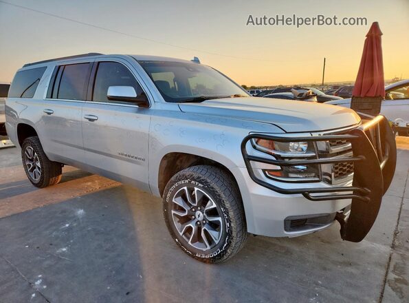 1GNSCHKC5HR215975 2017 CHEVROLET SUBURBAN Серебряный Передняя правая четверть