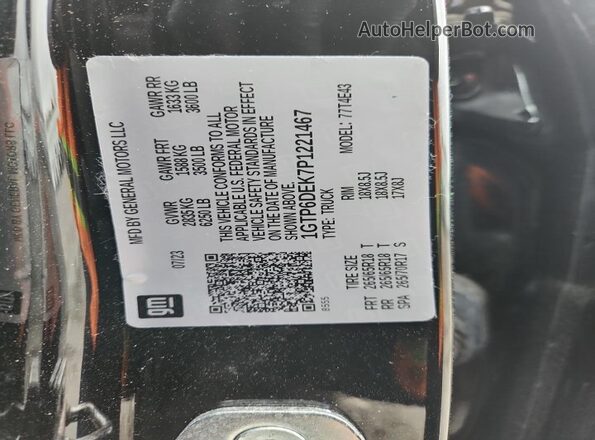 1GTP6DEK7P1221467 2023 GMC CANYON Black 