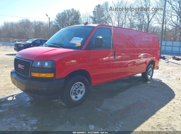 1GTZ7HFP9P1139862 2023 GMC SAVANA CARGO Red წინა მარცხენა ხედი სამი მეოთხედიდან