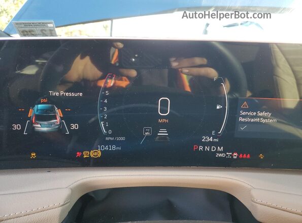 1GYFZDR46SF134051 2025 CADILLAC XT4 Синий Вид щитка приборов