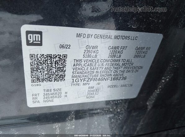 1GYFZFR46NF169236 2022 CADILLAC XT4 Navy Vista del compartimento del motor