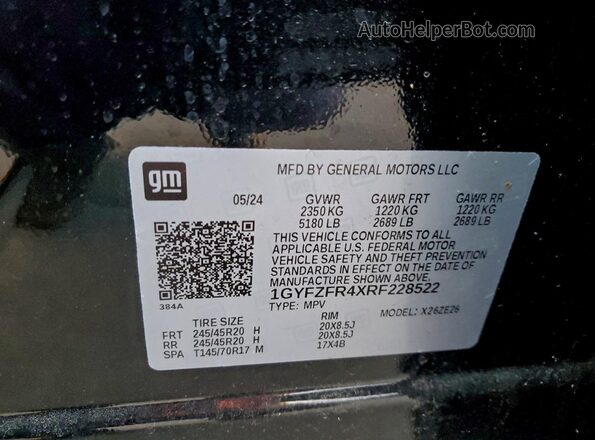 1GYFZFR4XRF228522 2024 CADILLAC XT4 Black 
