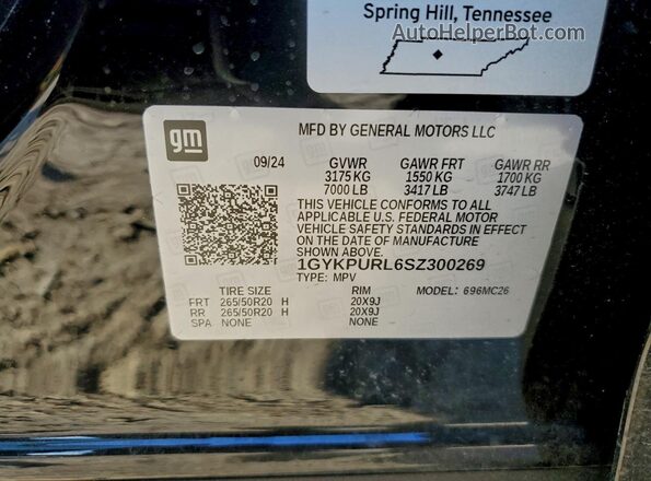 1GYKPURL6SZ300269 2025 CADILLAC OTHER Black 