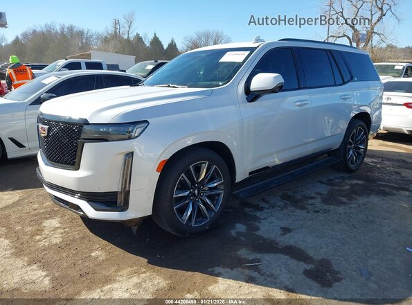 1GYS4GKL1MR320758 2021 CADILLAC ESCALADE White წინა მარცხენა ხედი სამი მეოთხედიდან