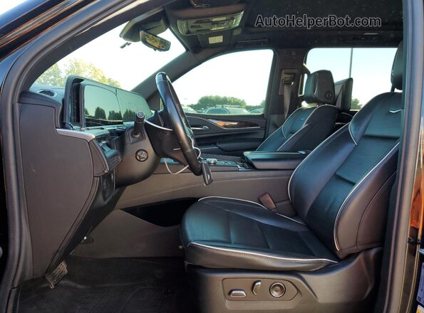 1GYS4KKL3MR480742 2021 CADILLAC ESCALADE Black Widok wnętrza z przodu