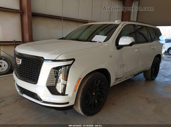 1GYS9FRLXSR404091 2025 CADILLAC ESCALADE White წინა მარცხენა ხედი სამი მეოთხედიდან